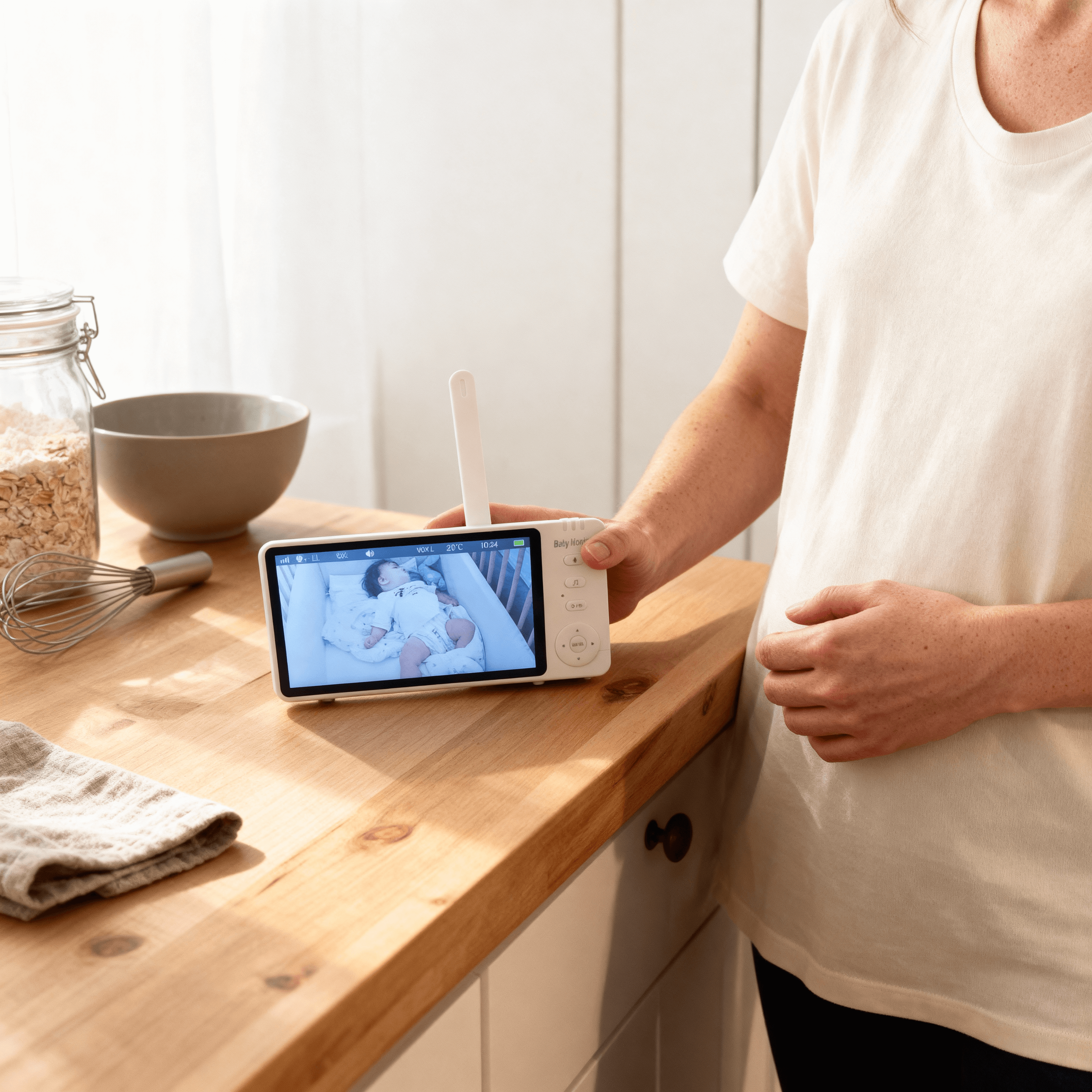 Swirly BabyGuard – Baby Monitor med Kamera og Alarm