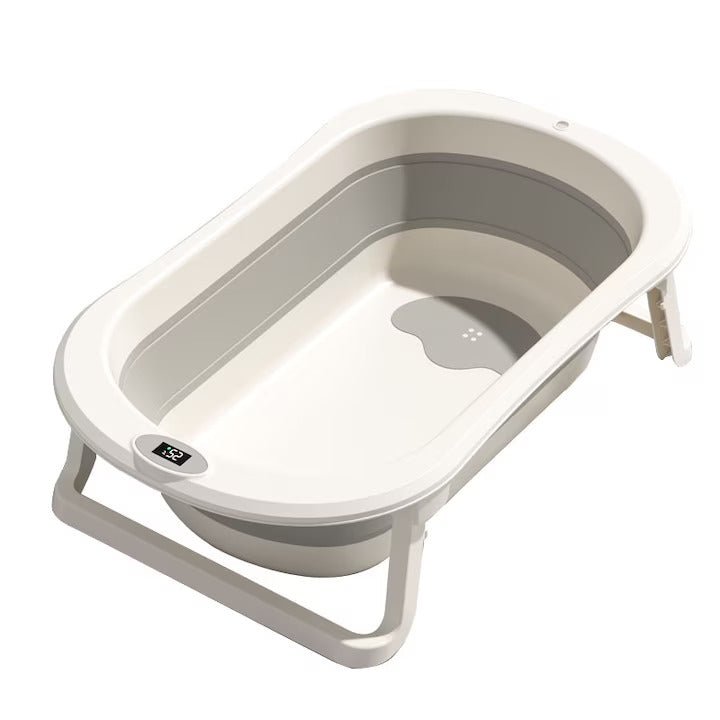 Swirly FlexiBath – Sammenklappeligt Babybadekar med Blød Støtte og Termometer - Swirly