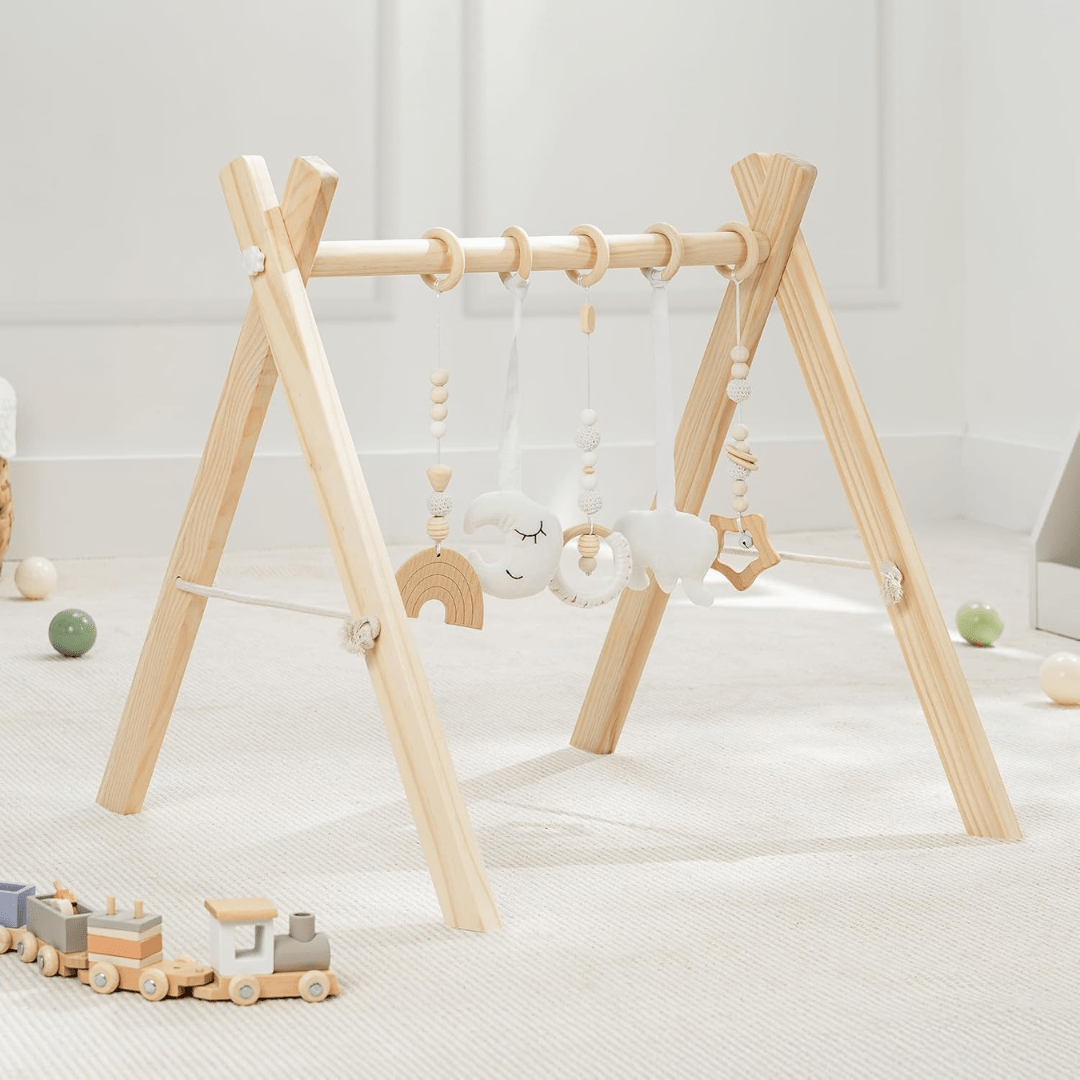 Swirly PlayArch – Træ Aktivitetsstativ til Babyer