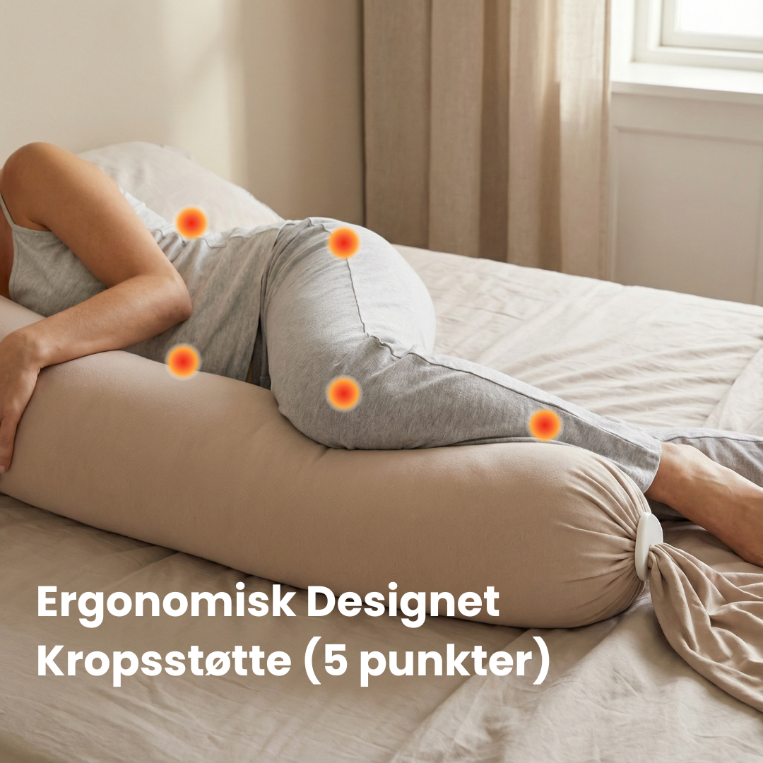 Swirly ComfortPillow graviditetspude i brug