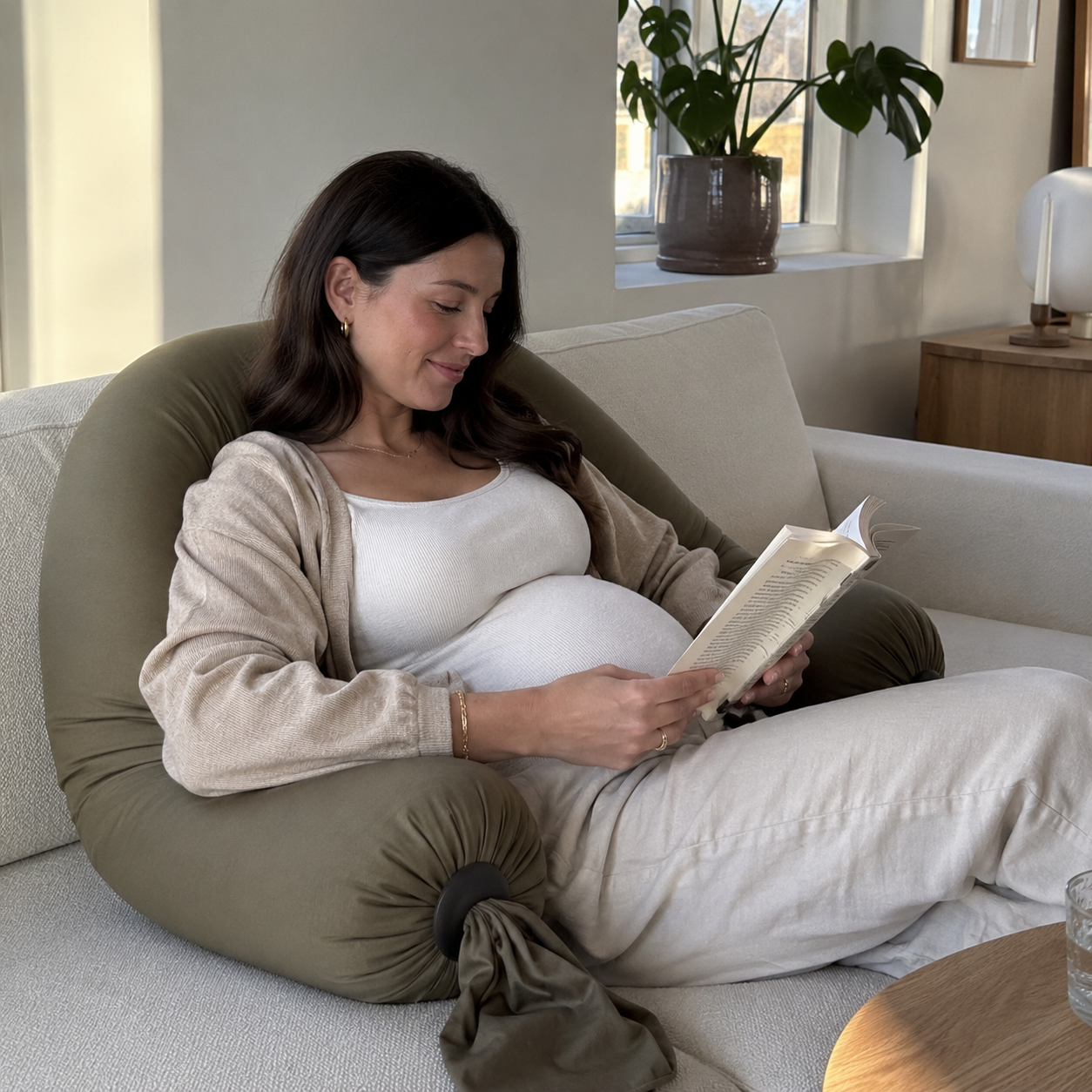 Swirly ComfortPillow kan deles i to mindre puder